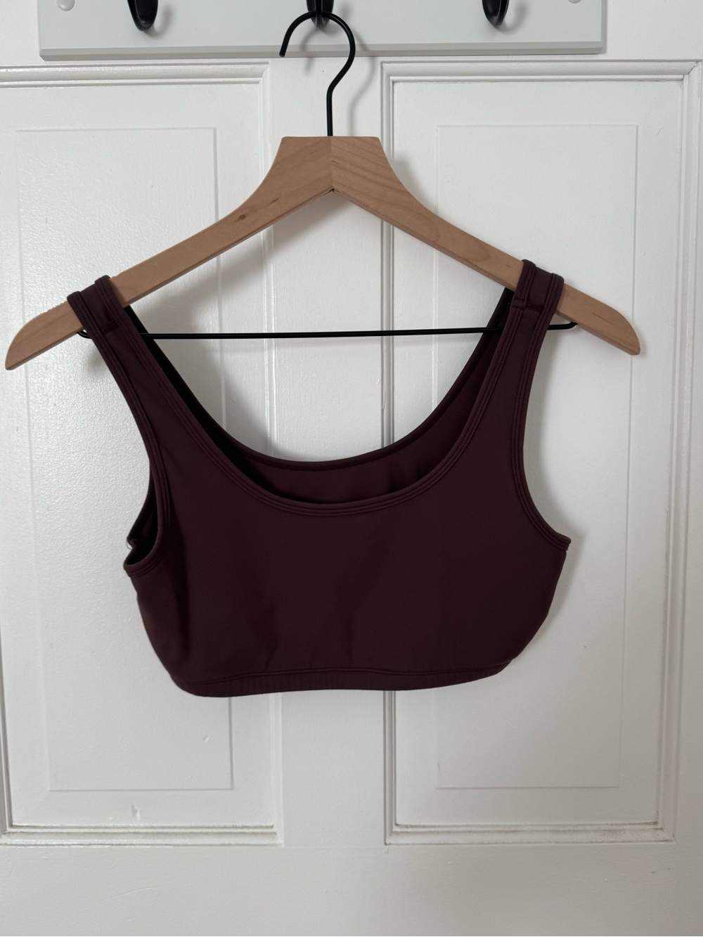 YoungLA Scoop Neck Sports Bra in Deep Burgundy